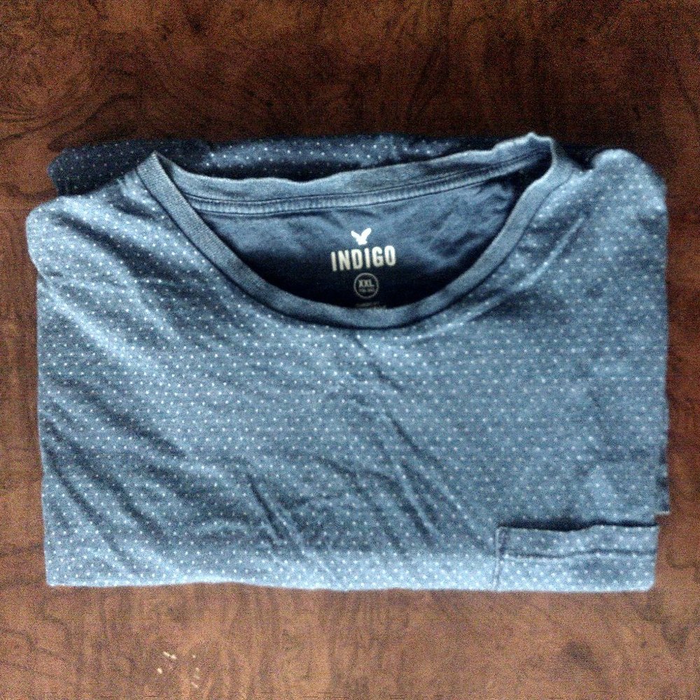 American Eagle Indigo XXL Short-Sleeve Tee Blue